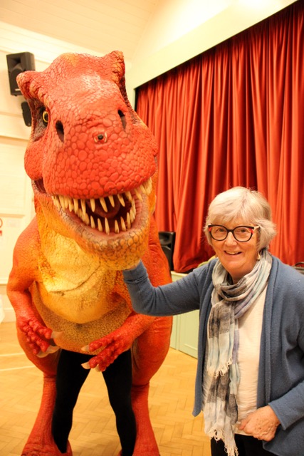 Cathy with T Rex